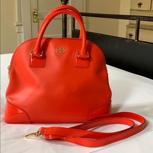 Tory Burch Robinson Small Dome Satchel - Poppy